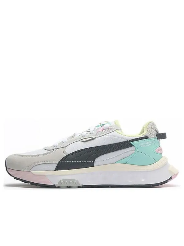 Кроссовки wild rider 'layers - white ebony' Puma — изображение 1 из 4, черный/зеленый