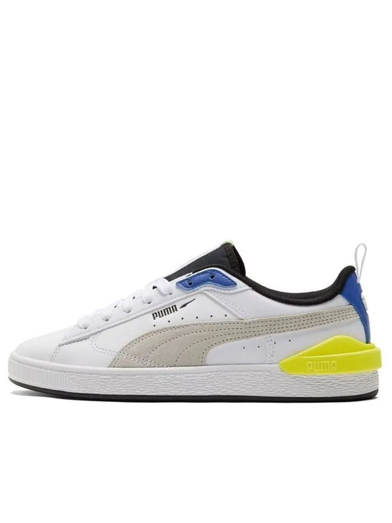 Кеды PUMA Suede Bloc 'White Silver Blue' — изображение 1 из 5, белый
