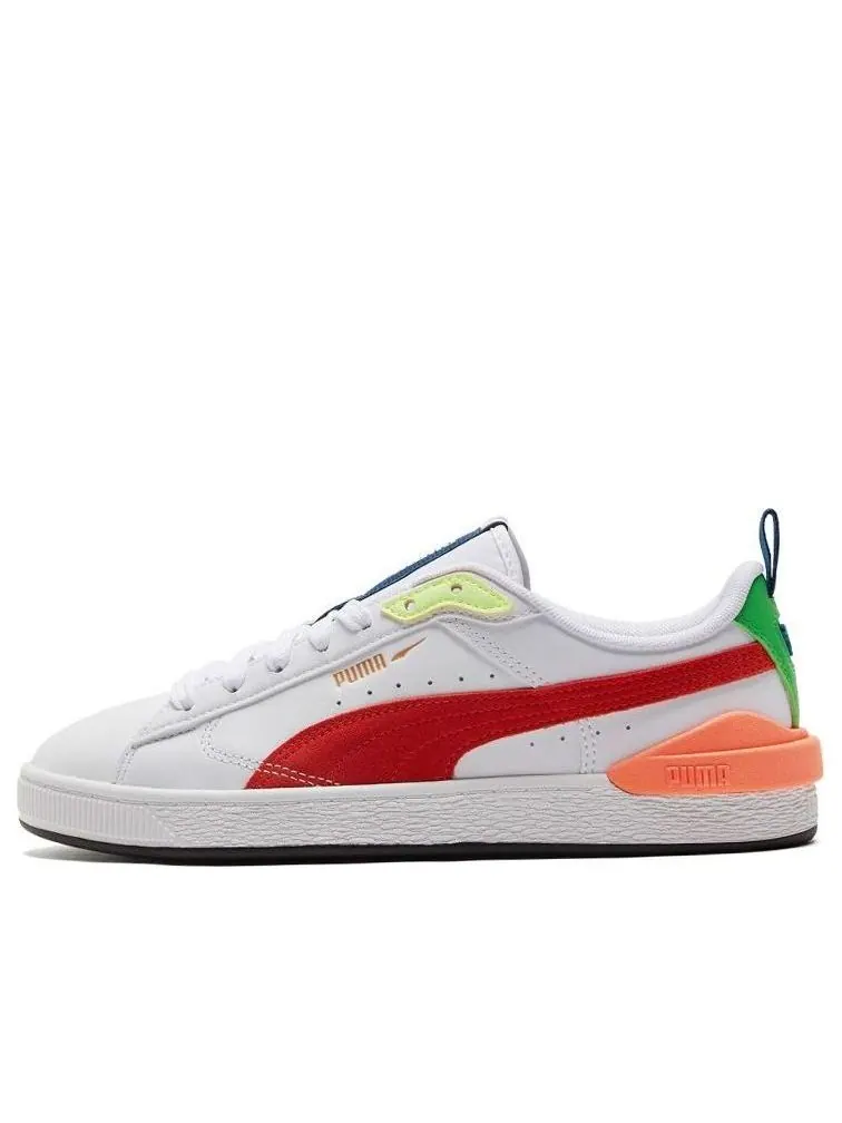 Кеды PUMA Suede Bloc 'White Cherry Tomato' — изображение 1 из 5, красный
