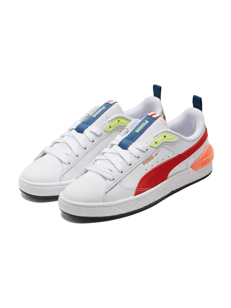 Кеды PUMA Suede Bloc 'White Cherry Tomato' — изображение 3 из 5, красный