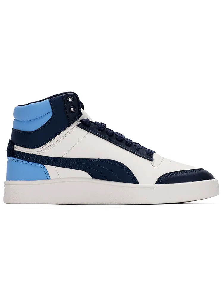 Кеды PUMA Shuffle Mid Mid Tops Casual Skateboarding Shoes Unisex Blue White — изображение 2 из 6, синий