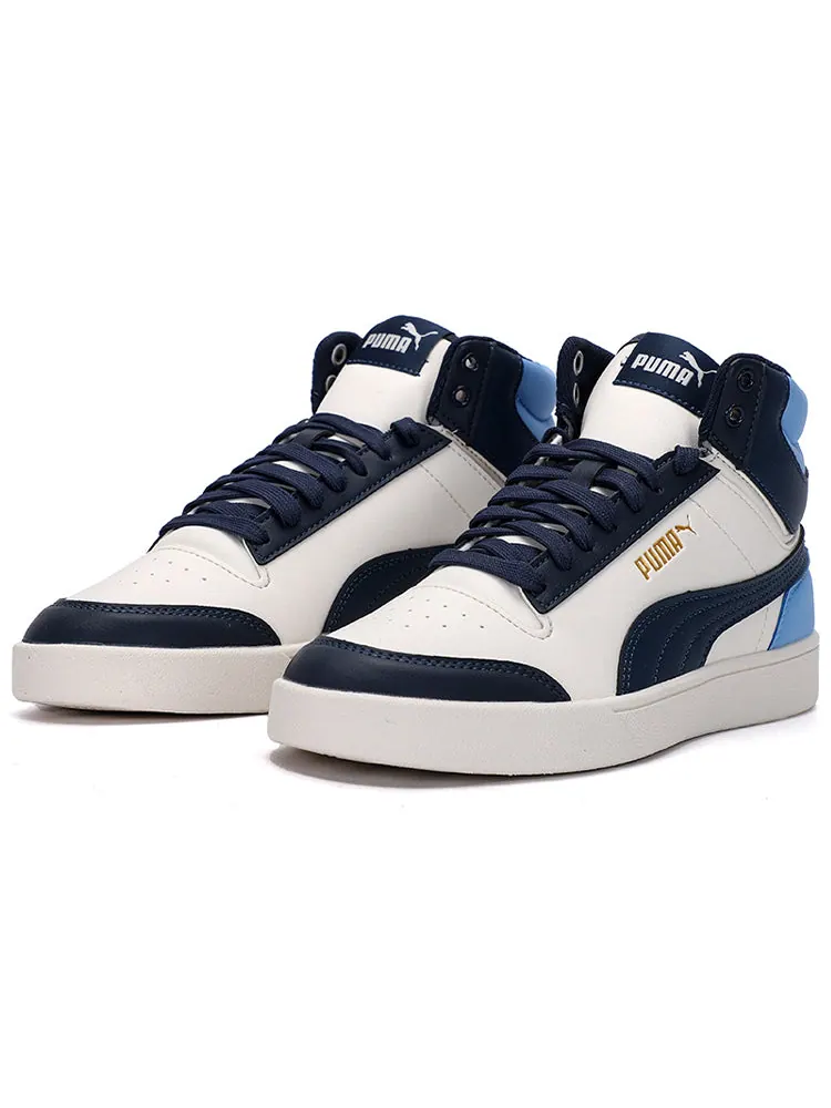 Кеды PUMA Shuffle Mid Mid Tops Casual Skateboarding Shoes Unisex Blue White — изображение 3 из 6, синий