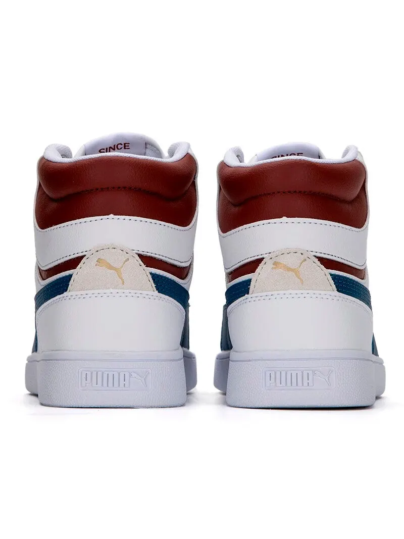 Кеды PUMA Shuffle Mid 'White Lake Blue' — изображение 4 из 5, белый