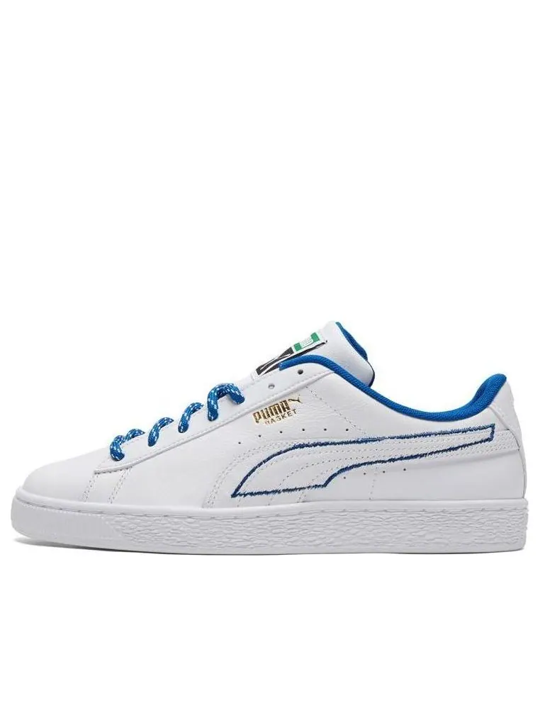 Кеды PUMA Basket New Heritage 'White Royal' — изображение 1 из 5, синий