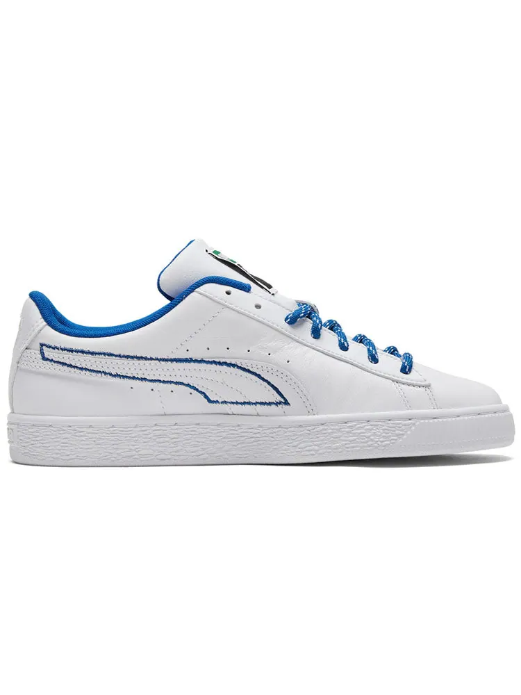Кеды PUMA Basket New Heritage 'White Royal' — изображение 2 из 5, синий