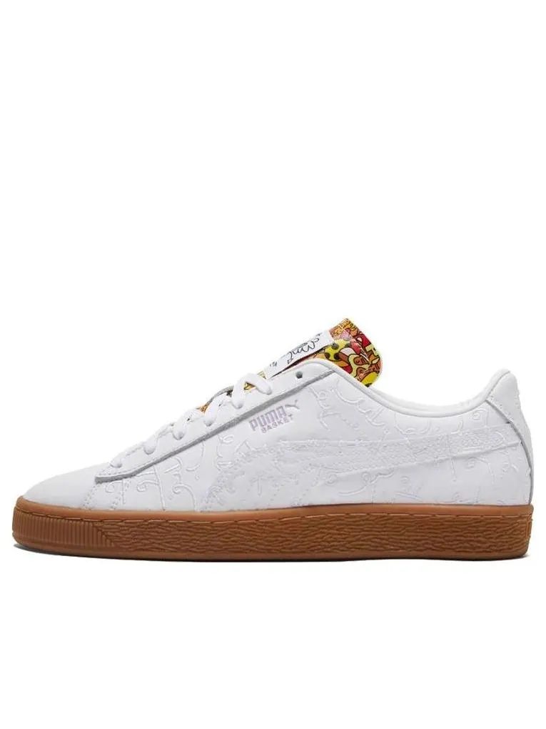 Кеды PUMA Romero Britto x Basket 'Embroidered - White Gum' — изображение 1 из 6, белый