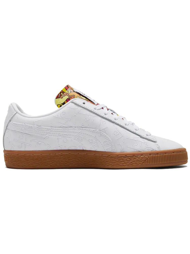 Кеды PUMA Romero Britto x Basket 'Embroidered - White Gum' — изображение 2 из 6, белый