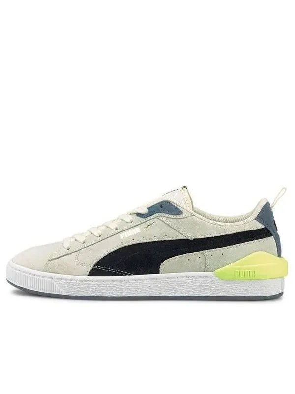 Кроссовки suede bloc 'ivory glow' Puma — изображение 1 из 4, белый/черный/желтый