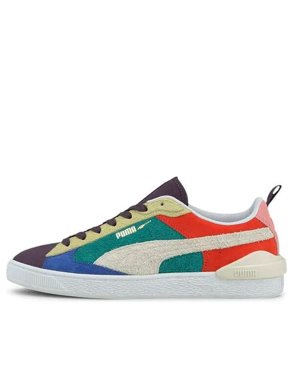 Кроссовки suede bloc wtformstrip leisure board shoes purple/blue/green Puma — изображение 1 из 4, фиолетовый/синий/зеленый