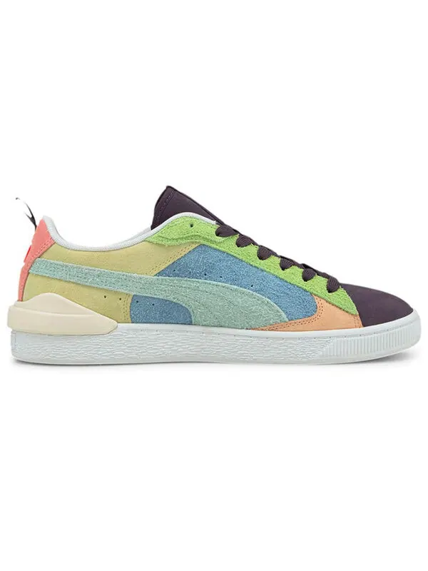Кроссовки suede bloc wtformstrip leisure board shoes purple/blue/green Puma — изображение 2 из 4, фиолетовый/синий/зеленый