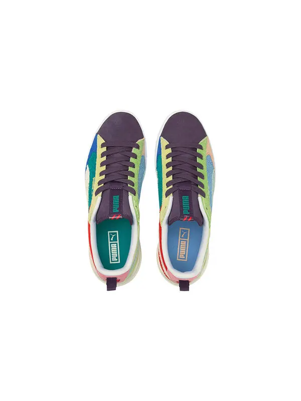 Кроссовки suede bloc wtformstrip leisure board shoes purple/blue/green Puma — изображение 3 из 4, фиолетовый/синий/зеленый