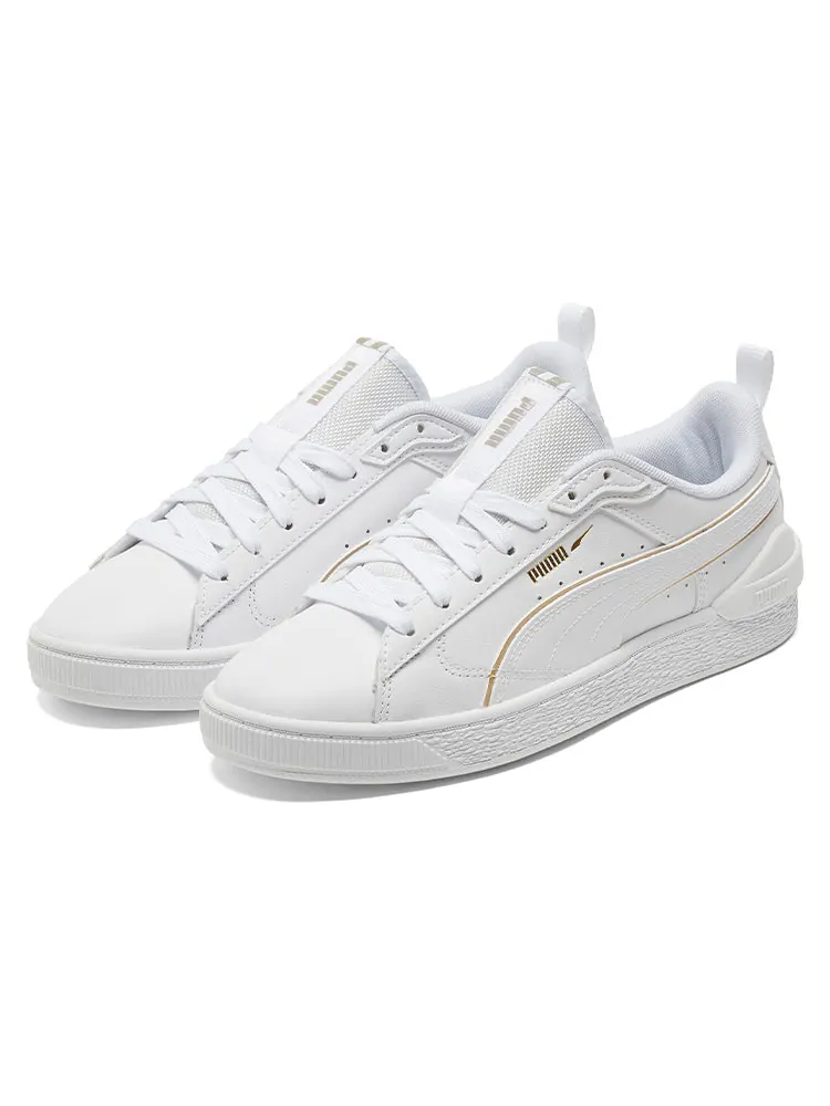 Кеды PUMA Suede Bloc 'Liquid Metal - White Team Gold' — изображение 3 из 5, белый