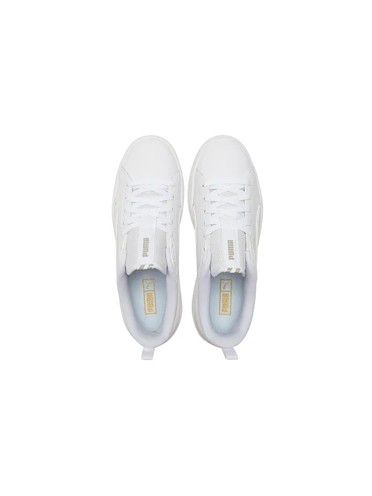 Кеды PUMA Suede Bloc 'Liquid Metal - White Team Gold' — изображение 4 из 5, белый