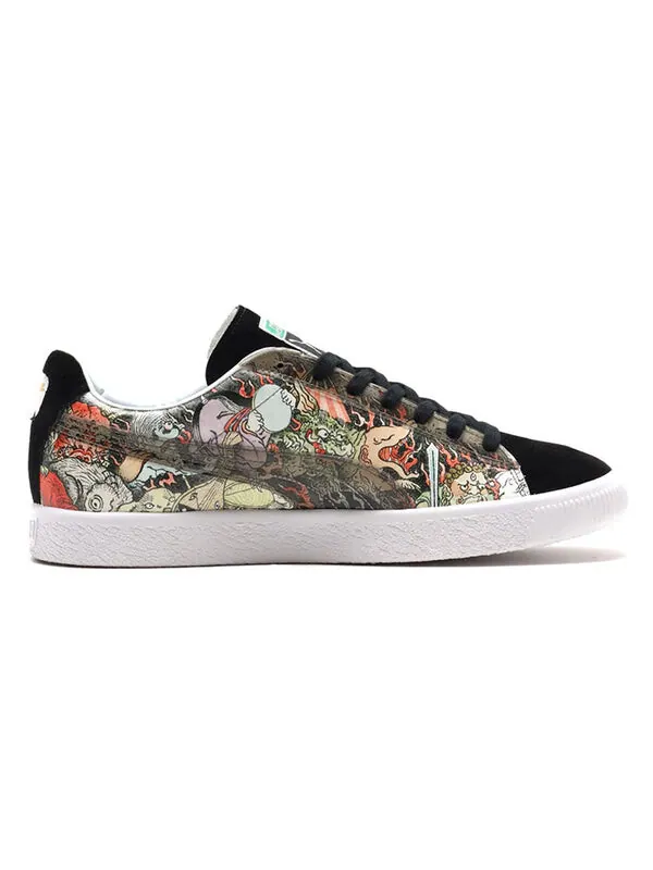 Кроссовки three tides tattoo x atmos x suede 'black white' Puma — изображение 2 из 4, черный/белый