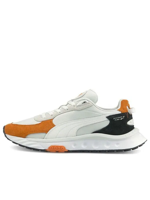 Кроссовки wild rider rollin 'white vibrant orange' Puma — изображение 1 из 4, оранжевый/белый