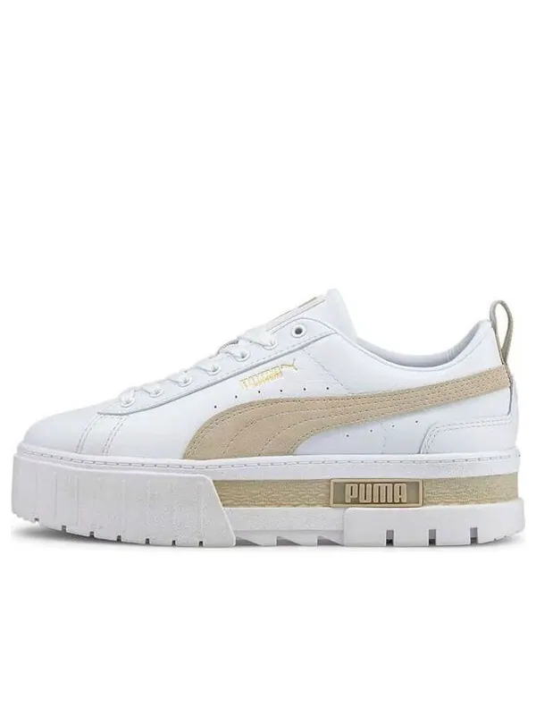 Кроссовки mayze 'white peyote' Puma — изображение 1 из 4, белый/золотистый