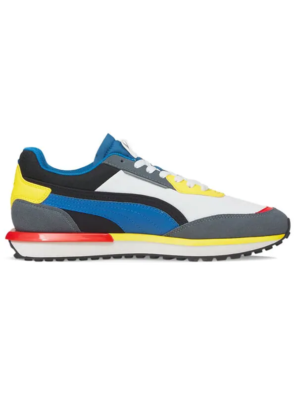Кроссовки city rider 'multi' Puma — изображение 2 из 4, серый/синий/желтый
