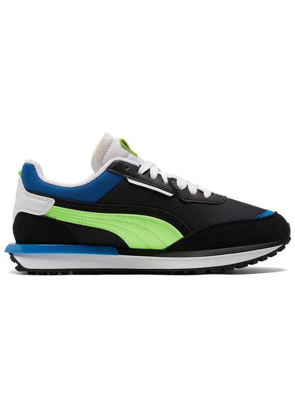 Кроссовки city rider 'electric - black green glare' Puma — изображение 2 из 4, черный/зеленый/синий