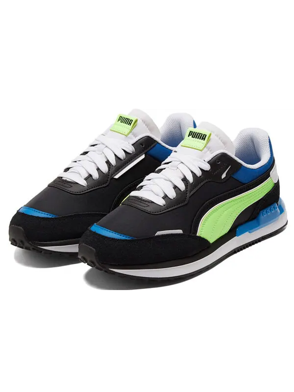 Кроссовки city rider 'electric - black green glare' Puma — изображение 4 из 4, черный/зеленый/синий