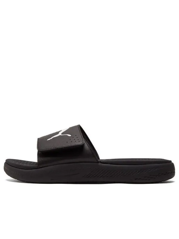 Тапочки softride slide 'black white' Puma — изображение 1 из 4, черный/белый
