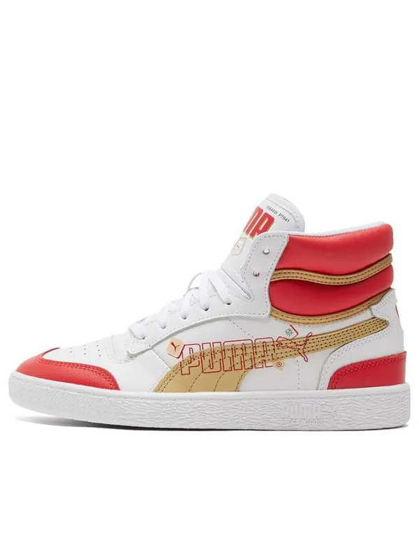 Кроссовки ralph sampson year of ox mid shoes white/red/gold Puma — изображение 1 из 4, белый/красный/золотистый