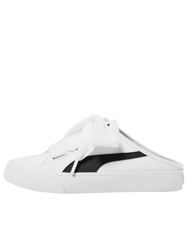 Кроссовки bari mule ribbon 'white black' Puma — изображение 1 из 4, белый/черный