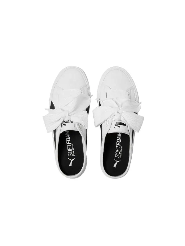 Кроссовки bari mule ribbon 'white black' Puma — изображение 3 из 4, белый/черный