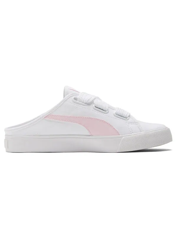 Кроссовки bari mule ribbon casual skateboarding shoes white pink Puma — изображение 2 из 4, белый/розовый