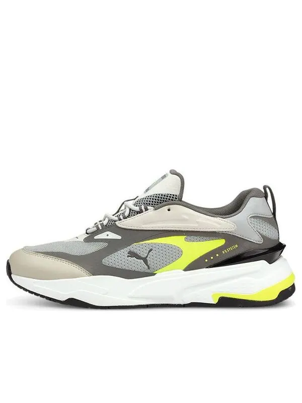 Кроссовки rs-fast neon running shoes white/brown/yellow Puma — изображение 1 из 4, белый/коричневый/желтый