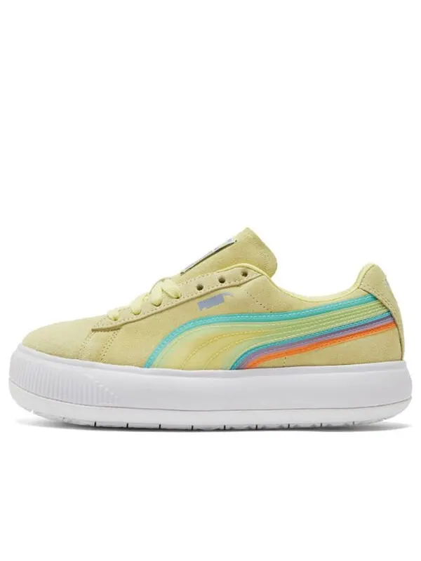 Кроссовки suede mayu 'yellow white purple' Puma — изображение 1 из 3, желтый/белый/фиолетовый