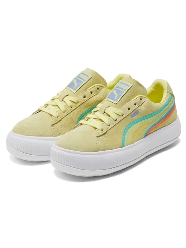 Кроссовки suede mayu 'yellow white purple' Puma — изображение 2 из 3, желтый/белый/фиолетовый