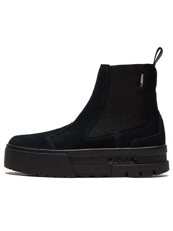 Ботинки (WMNS) PUMA Mayze Chelsea Suede 'Triple Black' 382829-01 — изображение 1 из 6, черный