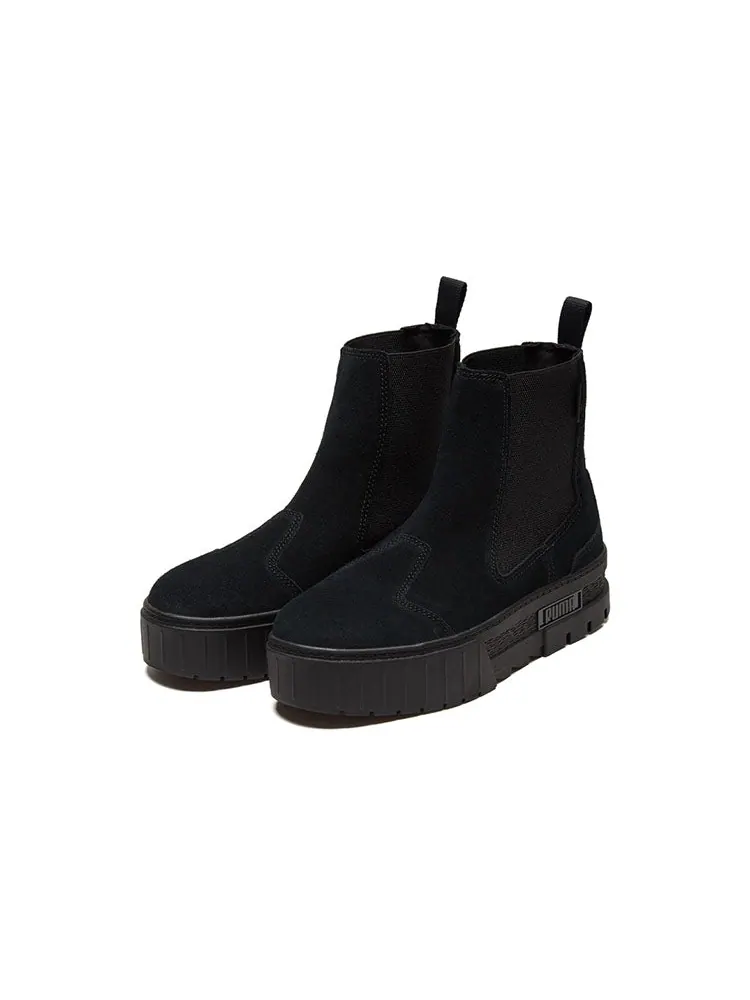 Ботинки (WMNS) PUMA Mayze Chelsea Suede 'Triple Black' 382829-01 — изображение 3 из 6, черный