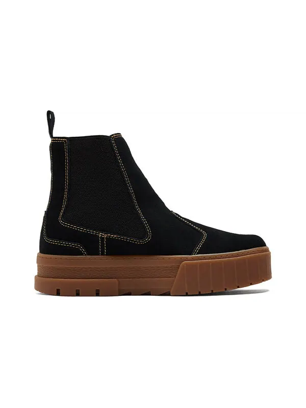 Кроссовки mayze chelsea suede 'black gum' Puma — изображение 2 из 4, черный/коричневый