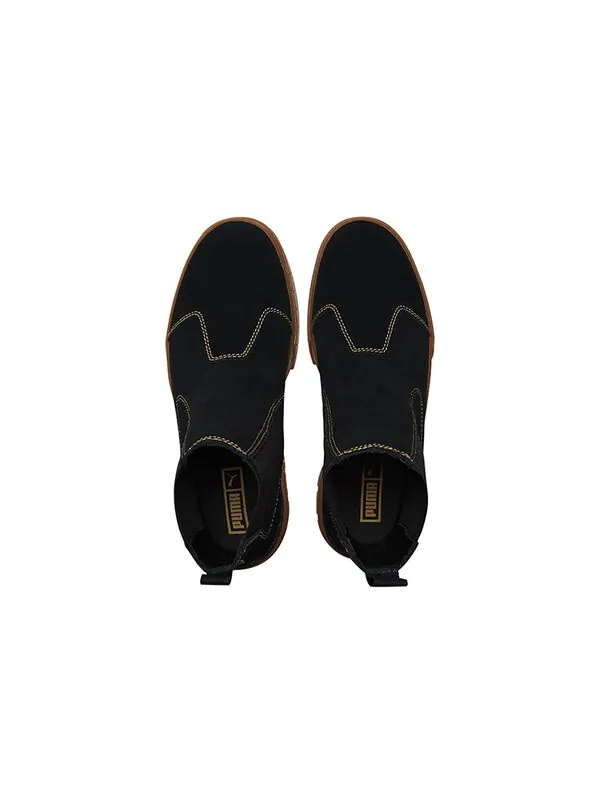 Кроссовки mayze chelsea suede 'black gum' Puma — изображение 4 из 4, черный/коричневый