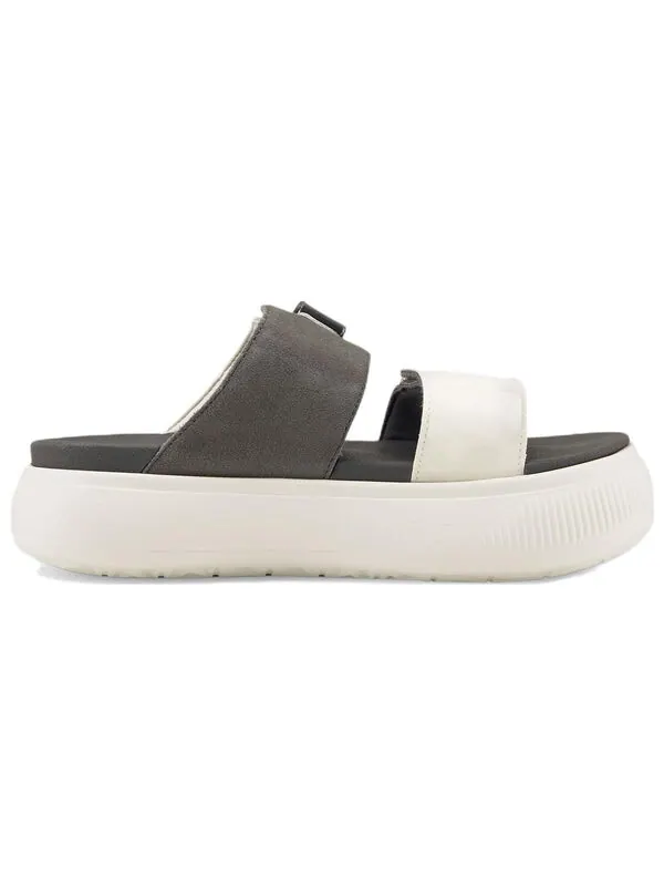 Тапочки suede mayu sandal 'marshmallow dark shadow' Puma — изображение 3 из 4, серый/черный