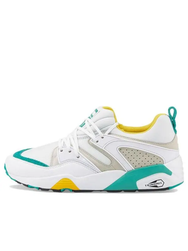 Кроссовки blaze of glory retro 'white spectra green' Puma — изображение 1 из 4, белый/синий/зеленый