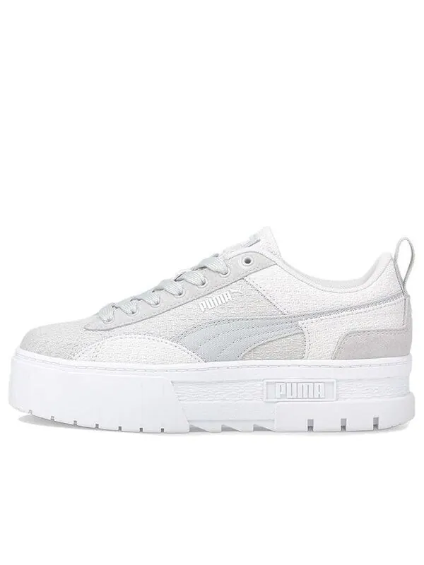 Кроссовки mayze patchwork 'gray white' Puma — изображение 1 из 4, серый/белый