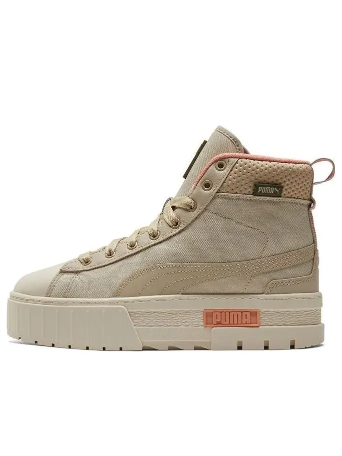 Кеды (WMNS) PUMA Mayze Mid Safari High-Top Sneakers Ivory — изображение 1 из 6, бежевый