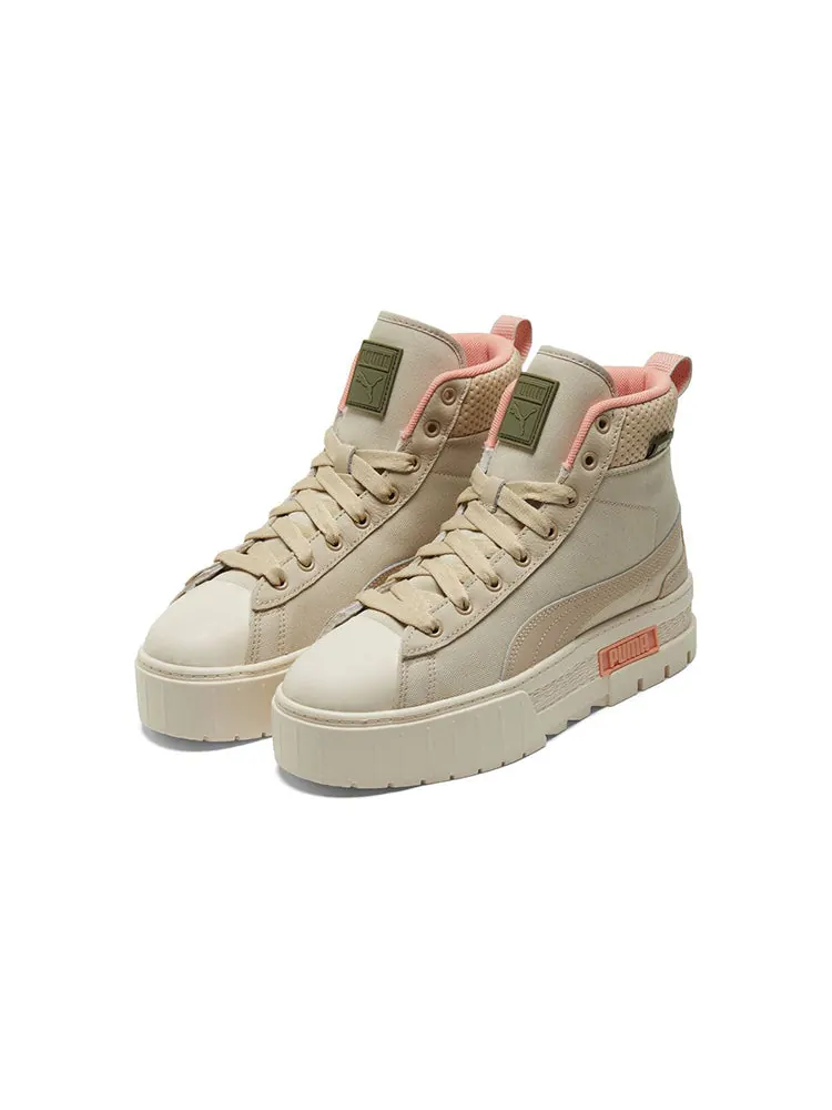 Кеды (WMNS) PUMA Mayze Mid Safari High-Top Sneakers Ivory — изображение 3 из 6, бежевый