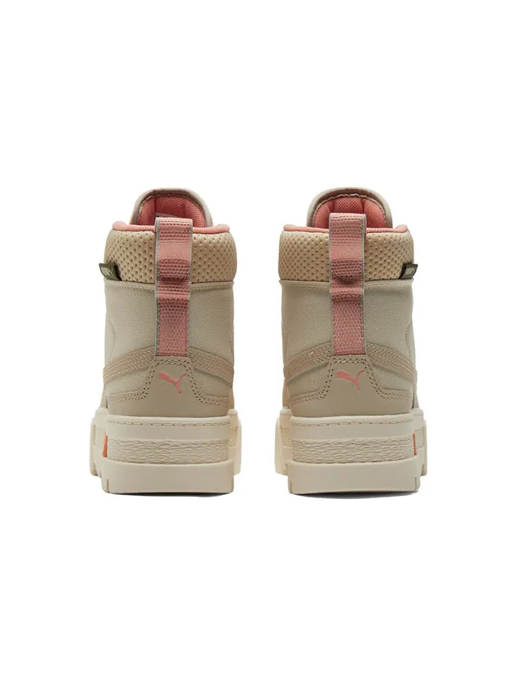 Кеды (WMNS) PUMA Mayze Mid Safari High-Top Sneakers Ivory — изображение 5 из 6, бежевый