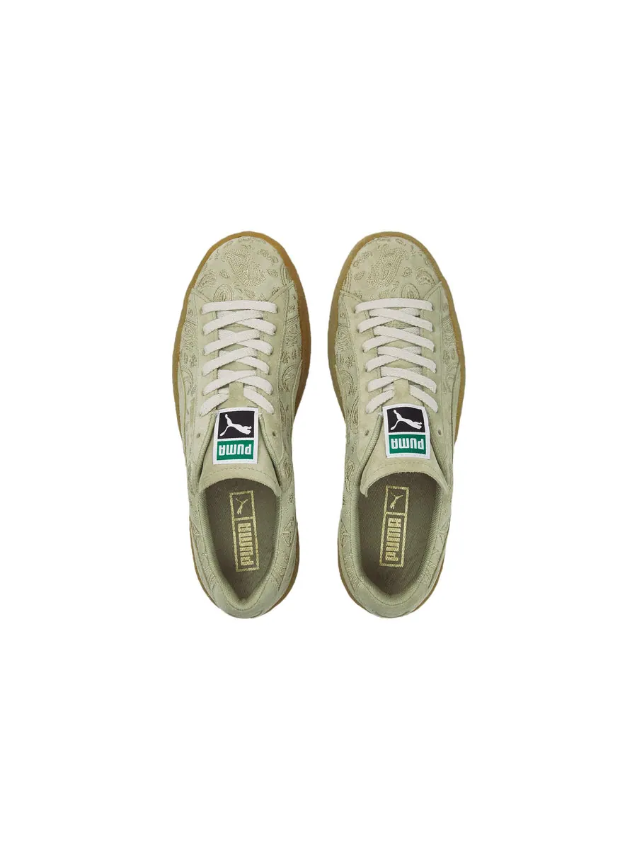 Кеды PUMA Suede Crepe Embroidery 'Green Brown' — изображение 4 из 6, зеленый