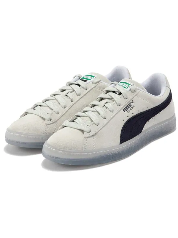 Кроссовки suede translucent 'white black' Puma — изображение 3 из 4, белый/черный