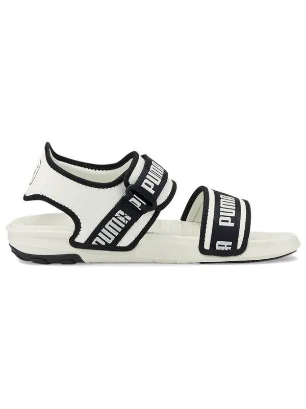 Сандалии softride slide 'wordmark - marshmallow' Puma — изображение 2 из 4, белый/черный
