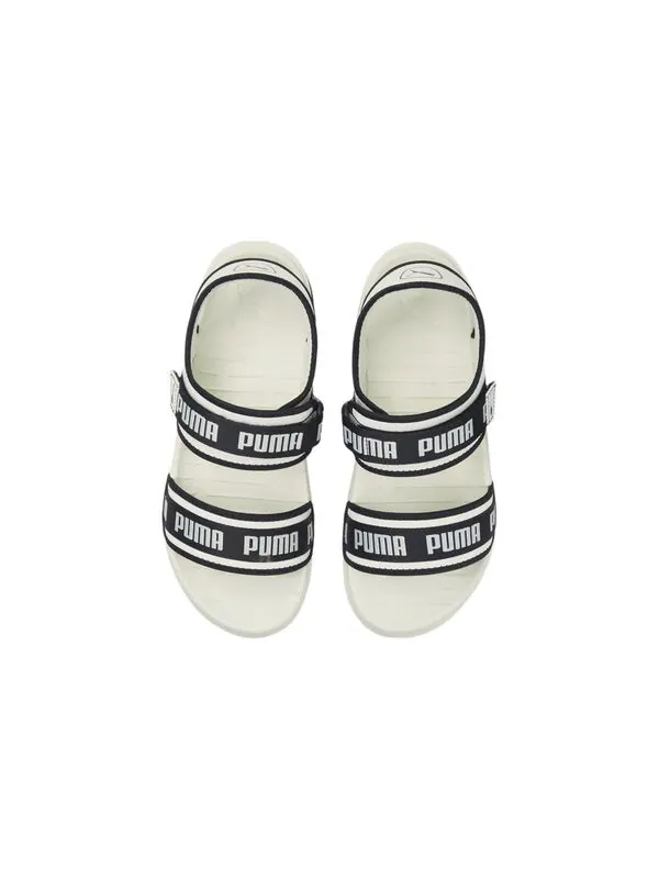 Сандалии softride slide 'wordmark - marshmallow' Puma — изображение 4 из 4, белый/черный