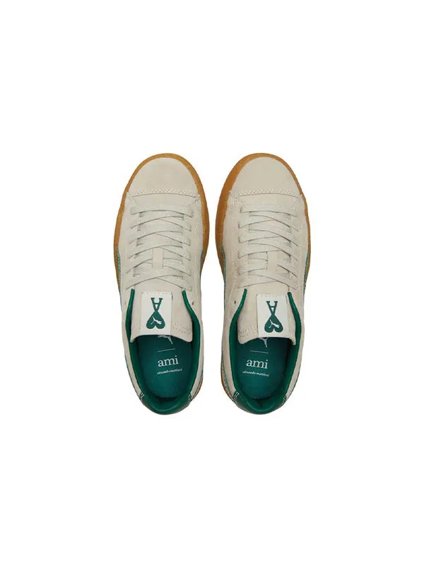 Кроссовки ami x suede crepe 'pristine' Puma — изображение 4 из 4, белый/зеленый