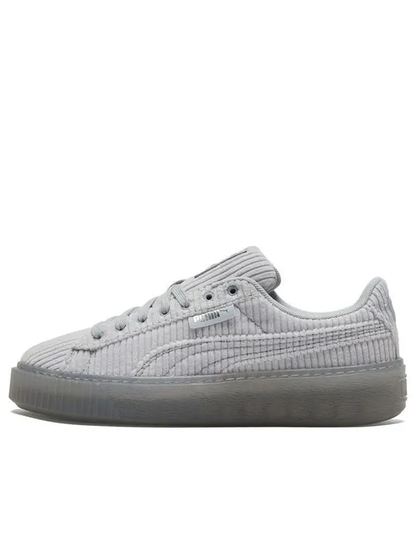 Кроссовки basket platform strap 'grey' Puma — изображение 1 из 4, серый