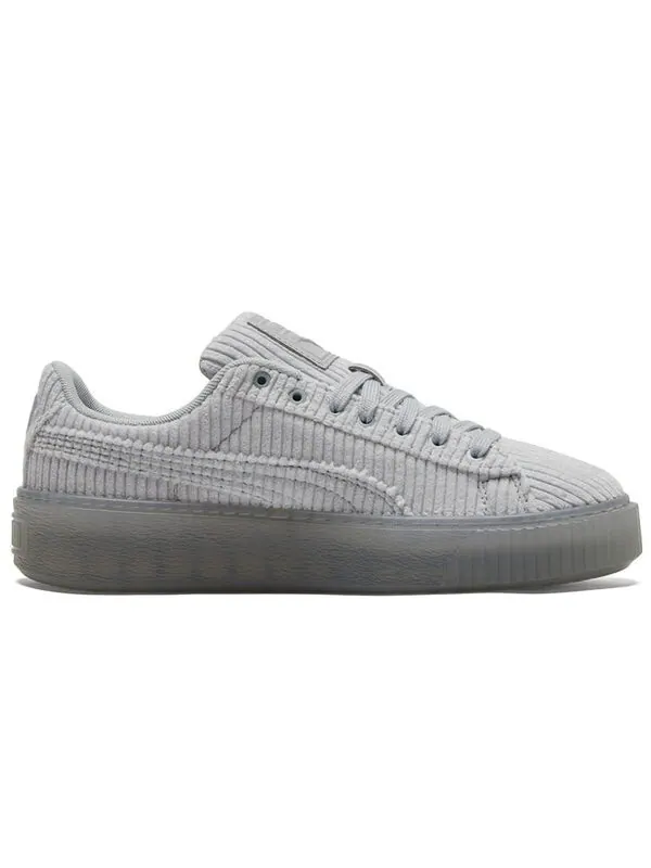 Кроссовки basket platform strap 'grey' Puma — изображение 2 из 4, серый