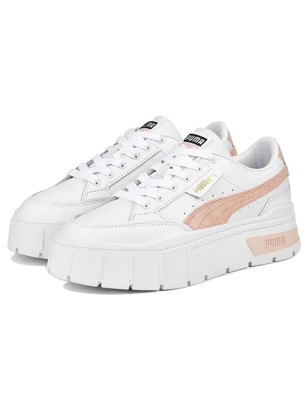 Кроссовки mayze stack 'white rose quartz' Puma — изображение 3 из 4, белый/розовый