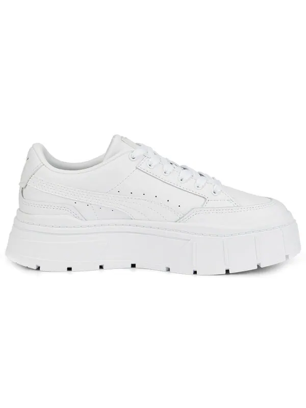 Кроссовки mayze stack leather 'triple white' Puma — изображение 2 из 4, белый